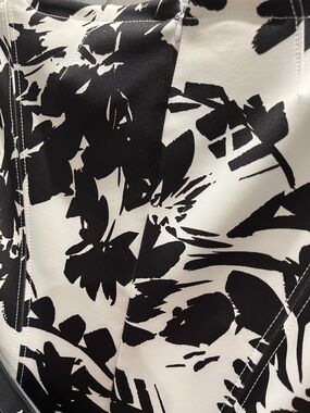 Calvin Klein Black and White Floral Sheath